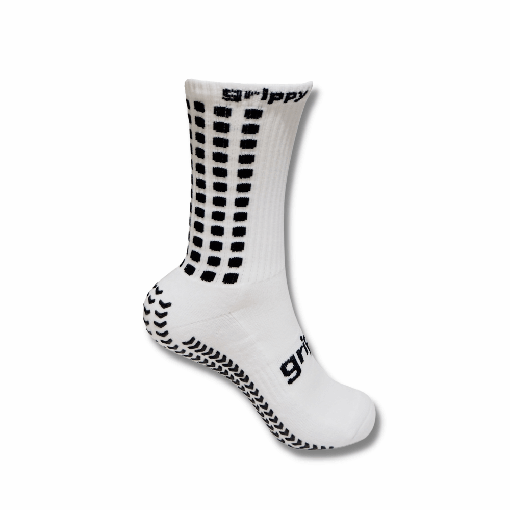 Grippy Non Slip Football Grip Socks - White - VirtuousWares:Global