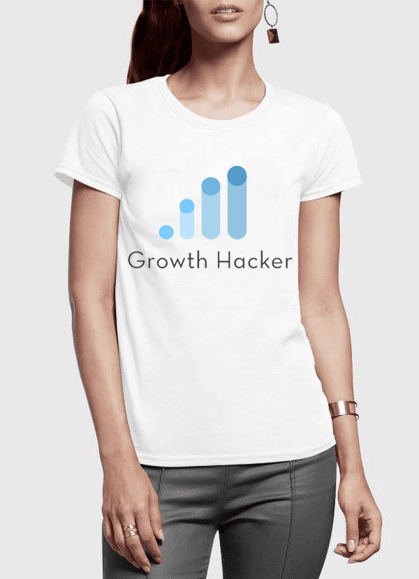 Growth Hacker Half Sleeves Women T-shirt - VirtuousWares:Global