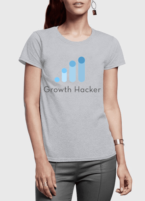 Growth Hacker Half Sleeves Women T-shirt - VirtuousWares:Global