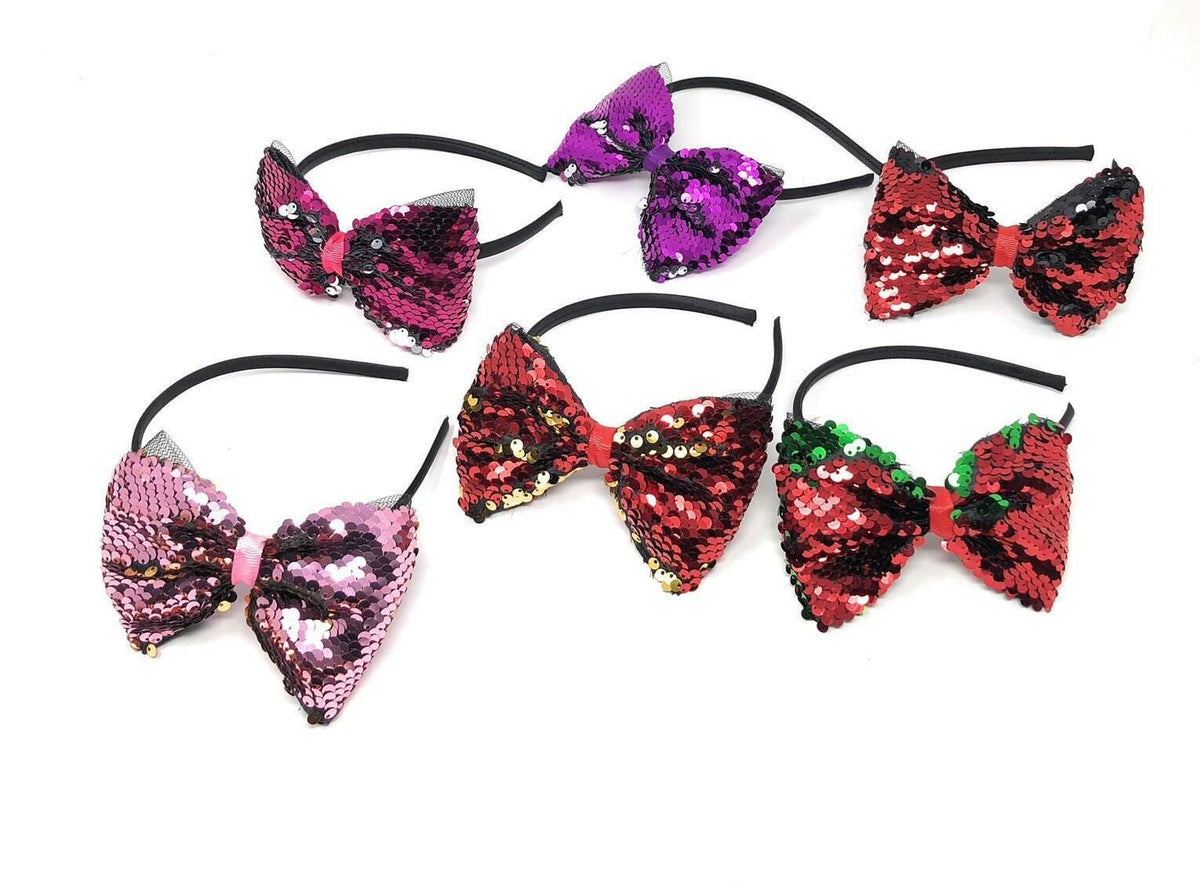 Hair Bow Headband, Flip Sequins Hairband, Girls Headband, Hair - VirtuousWares:Global
