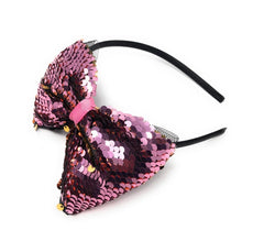 Hair Bow Headband, Flip Sequins Hairband, Girls Headband, Hair - VirtuousWares:Global