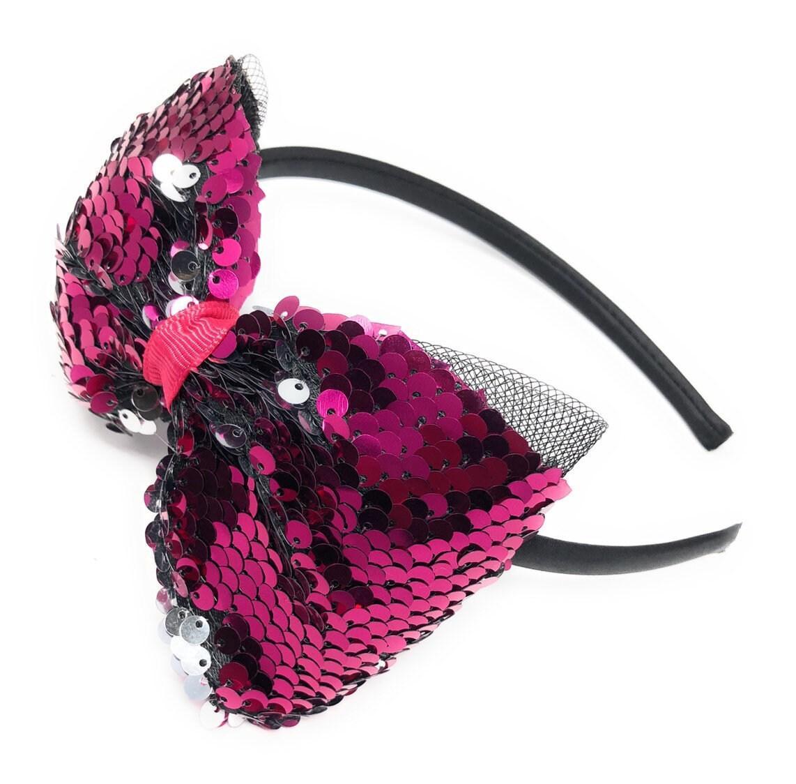 Hair Bow Headband, Flip Sequins Hairband, Girls Headband, Hair - VirtuousWares:Global