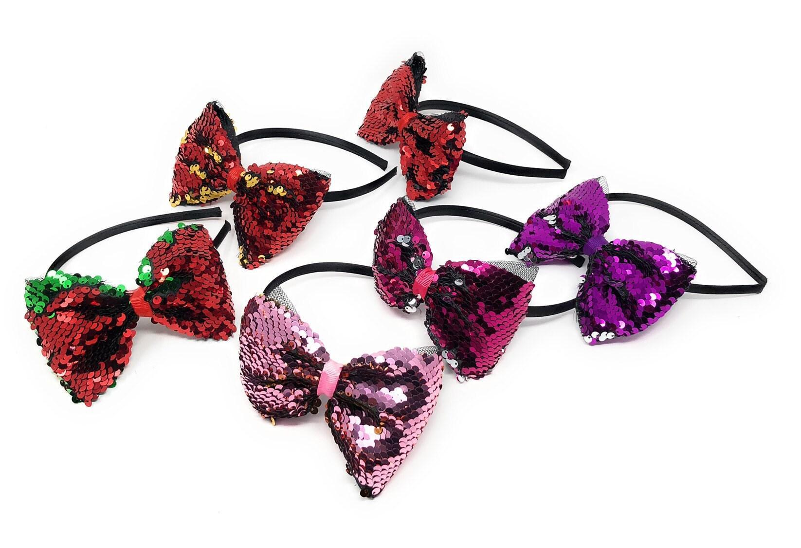 Hair Bow Headband, Flip Sequins Hairband, Girls Headband, Hair - VirtuousWares:Global