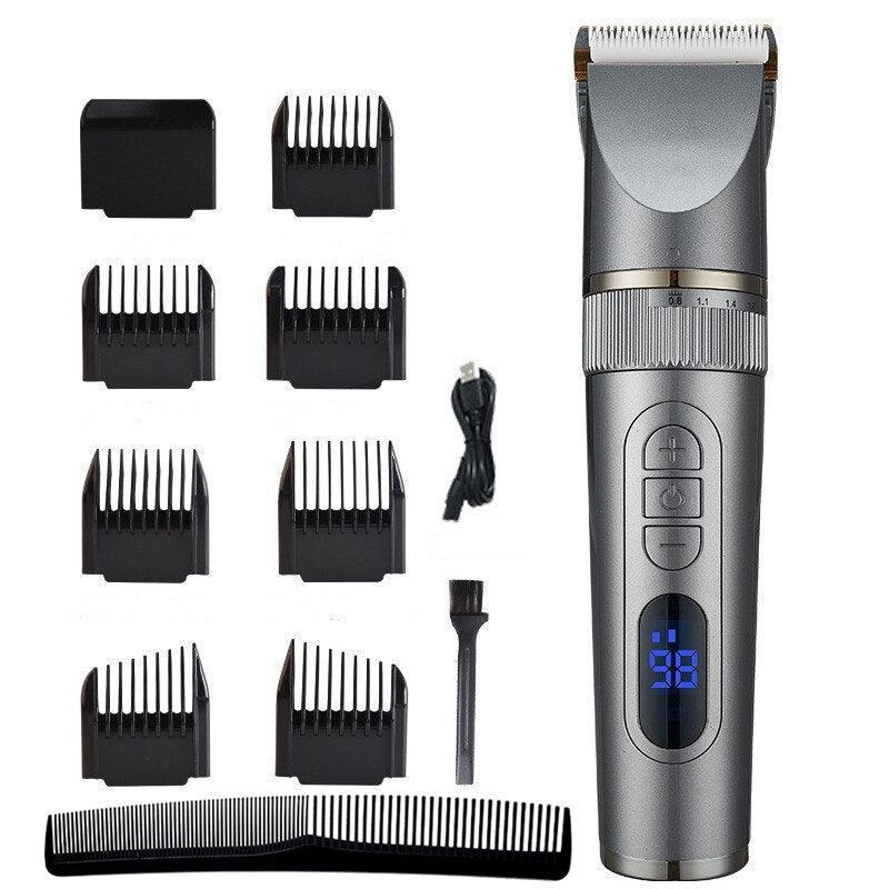 Hair Clipper Professional Electric Trimmer for Men with LED Screen - VirtuousWares:Global