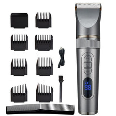 Hair Clipper Professional Electric Trimmer for Men with LED Screen - VirtuousWares:Global