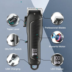 Hair Clipper Professional Hair Cutting Machine Barber Rechargeable - VirtuousWares:Global