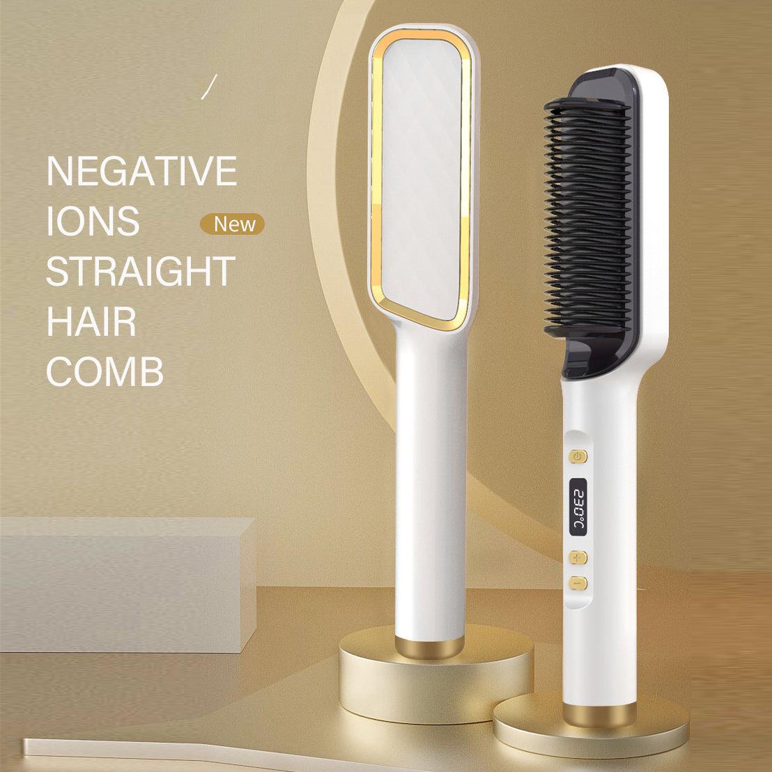 Hair Straightener Brush Electric Hot Comb Anti-scalding - VirtuousWares:Global