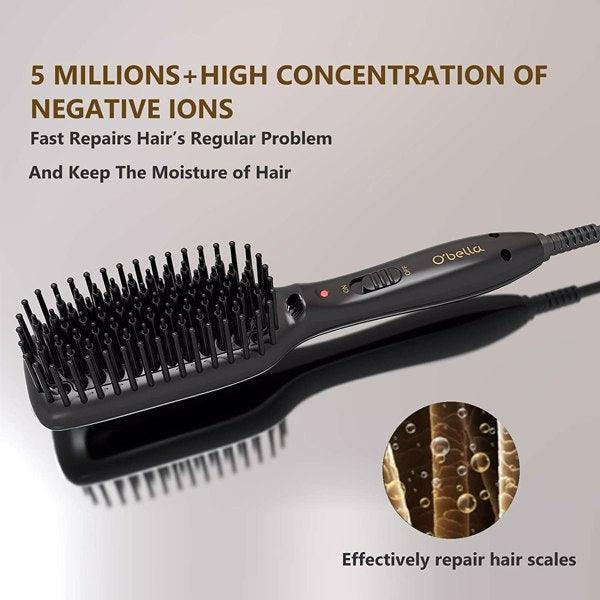 Hair Straightener Brush Hair Styler Electric Hot Comb - VirtuousWares:Global
