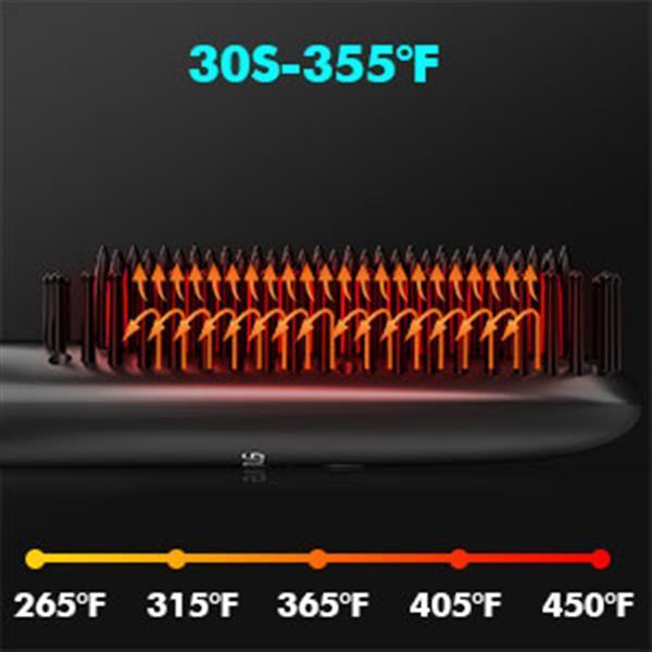 Hair Straightener Brush with Ionic Generator30s Fast Even Heating - VirtuousWares:Global
