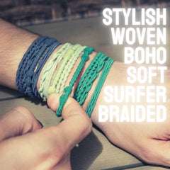 Hair Tie Bracelet Set of 15: Handmade Braided Rope Hair Elastics - VirtuousWares:Global
