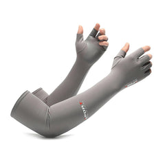 Half-finger Ice Silk Sun Protection Arm Sleeves for Outdoor Sports - VirtuousWares:Global