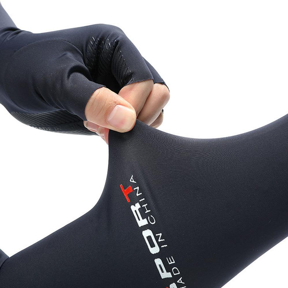 Half-finger Ice Silk Sun Protection Arm Sleeves for Outdoor Sports - VirtuousWares:Global