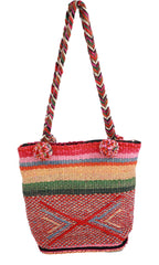 Hand Braided, Pom-Pom Shoulder Bag - VirtuousWares:Global