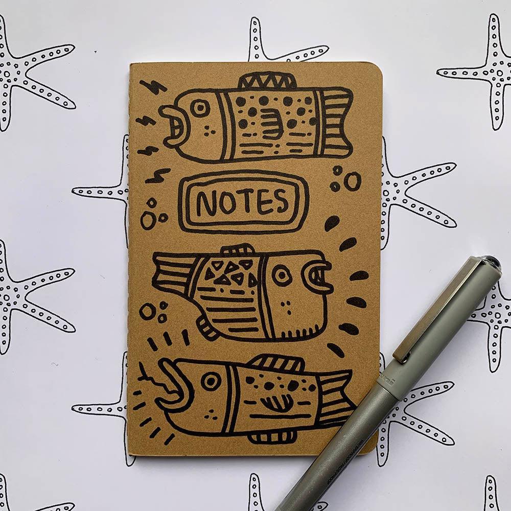 Hand-Decorated Journal - Design No. 6 - *Drawn to Order* - VirtuousWares:Global