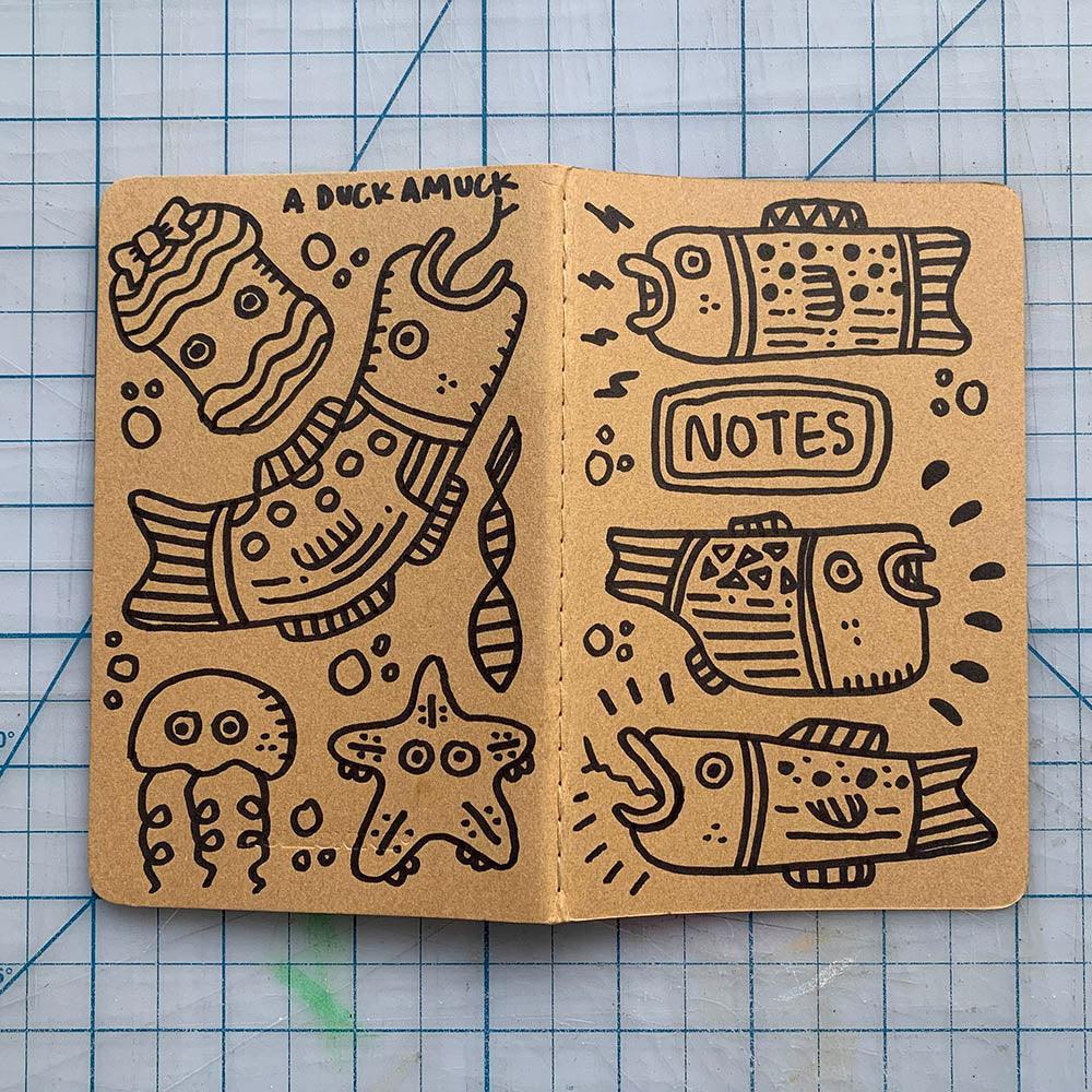 Hand-Decorated Journal - Design No. 6 - *Drawn to Order* - VirtuousWares:Global