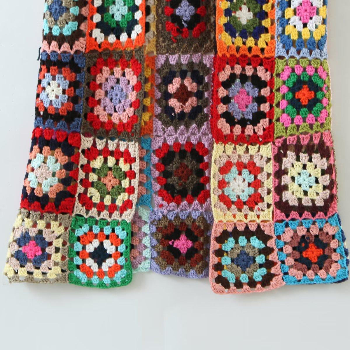 Hand Knitted Cardigan Open Stitch Crochet Jacket - VirtuousWares:Global