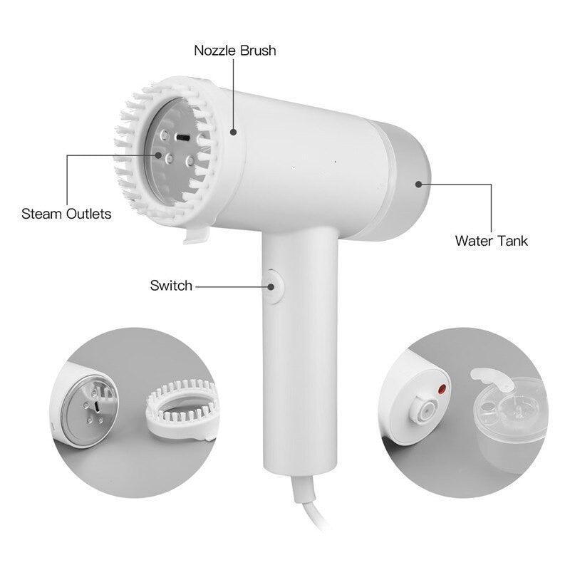 Handheld 1000W Powerful Steamer Brush Mini Electric Garment Cleaner - VirtuousWares:Global