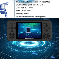 Handheld Gaming Console 3.5 inch Screen Retro Game Player - VirtuousWares:Global