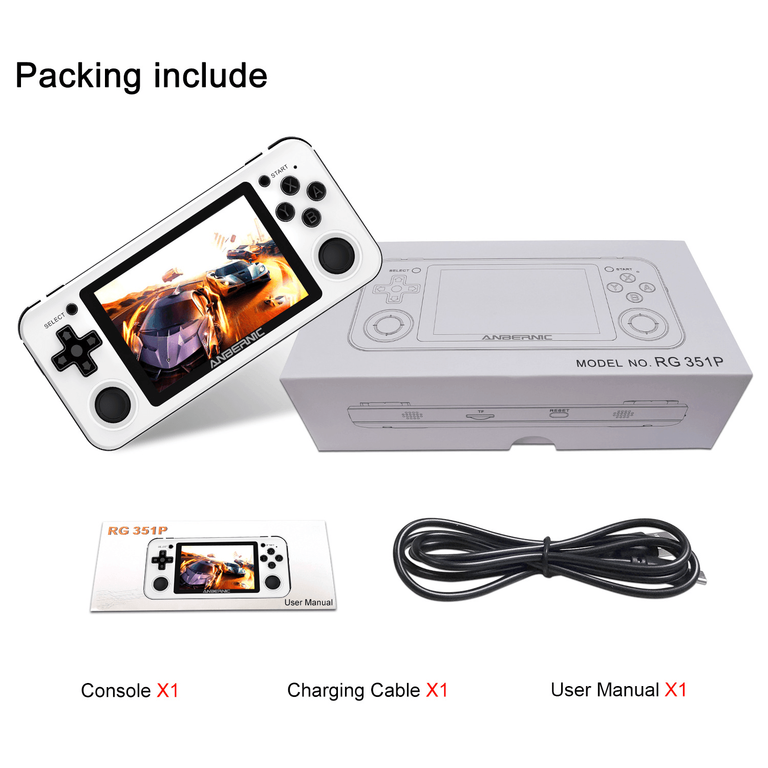 Handheld Gaming Console 3.5 inch Screen Retro Game Player - VirtuousWares:Global