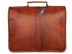 Handmade 16" -18" Leather Laptop Messenger Crossbody Bag For Unisex. - VirtuousWares:Global