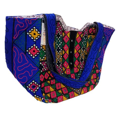 Handmade Antique Blue Stone Tote Bag - VirtuousWares:Global