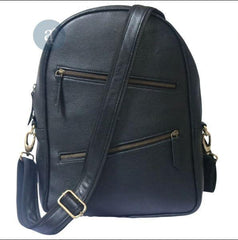 Handmade Black Leather Backpack For Unisex . - VirtuousWares:Global