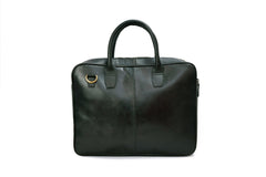 Handmade Black Leather Laptop Bag For Unisex. - VirtuousWares:Global