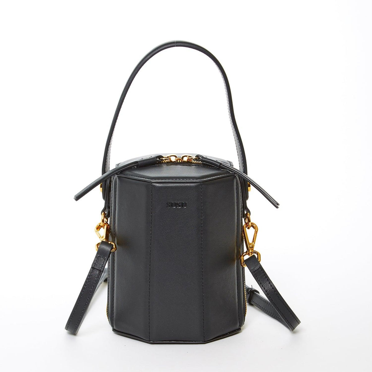 Harper Black Leather Bucket Bag - VirtuousWares:Global