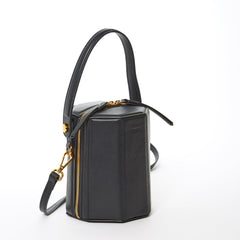 Harper Black Leather Bucket Bag - VirtuousWares:Global