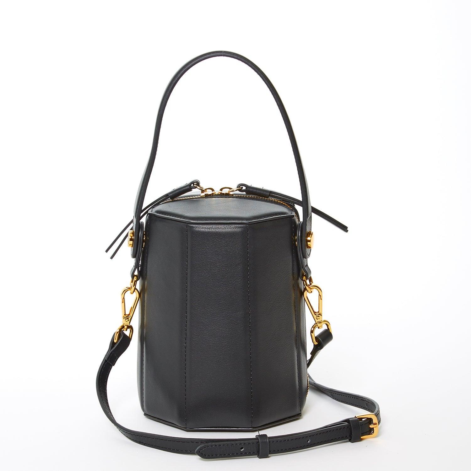 Harper Black Leather Bucket Bag - VirtuousWares:Global