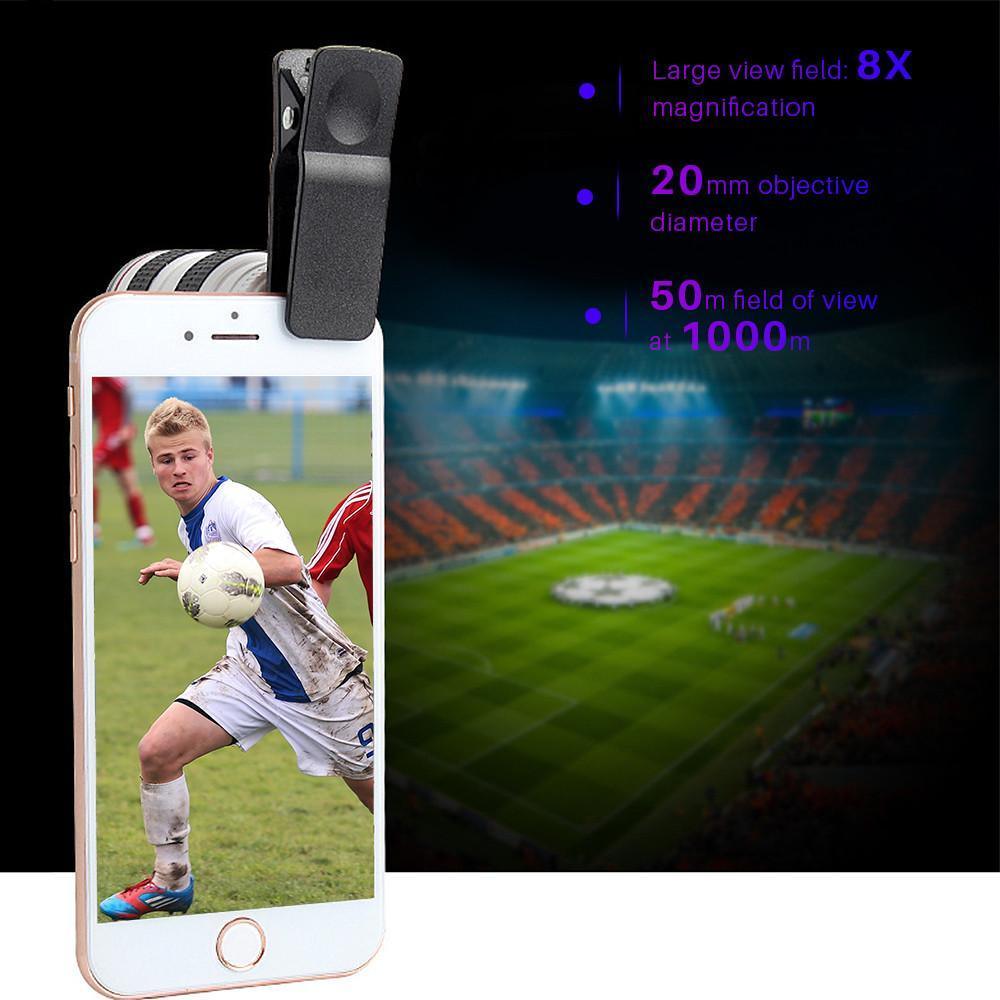 HD Optical Zoom Smartphone Lens with Universal Mobile Phone Clip - VirtuousWares:Global
