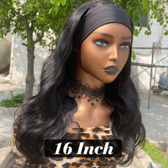 Headband Wig Human Hair Body Wave Wig 180% Density Remy Human Hair - VirtuousWares:Global