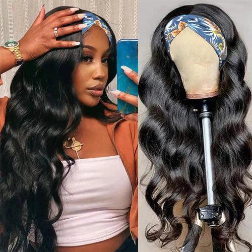 Headband Wig Human Hair Body Wave Wig 180% Density Remy Human Hair - VirtuousWares:Global