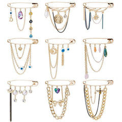 Heart Bow Chain with Tassels Brooch - VirtuousWares:Global