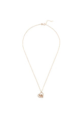 Heart Mum Pendant Necklace Rosegold