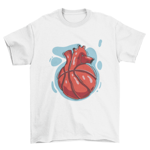 Heart shaped basketball t-shirt - VirtuousWares:Global