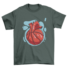 Heart shaped basketball t-shirt - VirtuousWares:Global