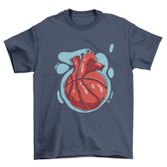 Heart shaped basketball t-shirt - VirtuousWares:Global