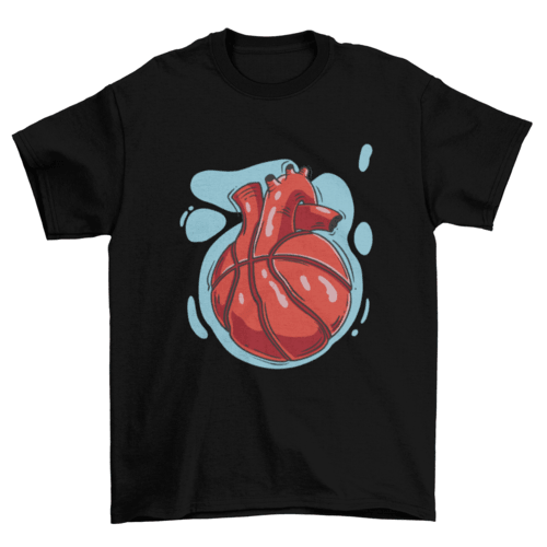 Heart shaped basketball t-shirt - VirtuousWares:Global