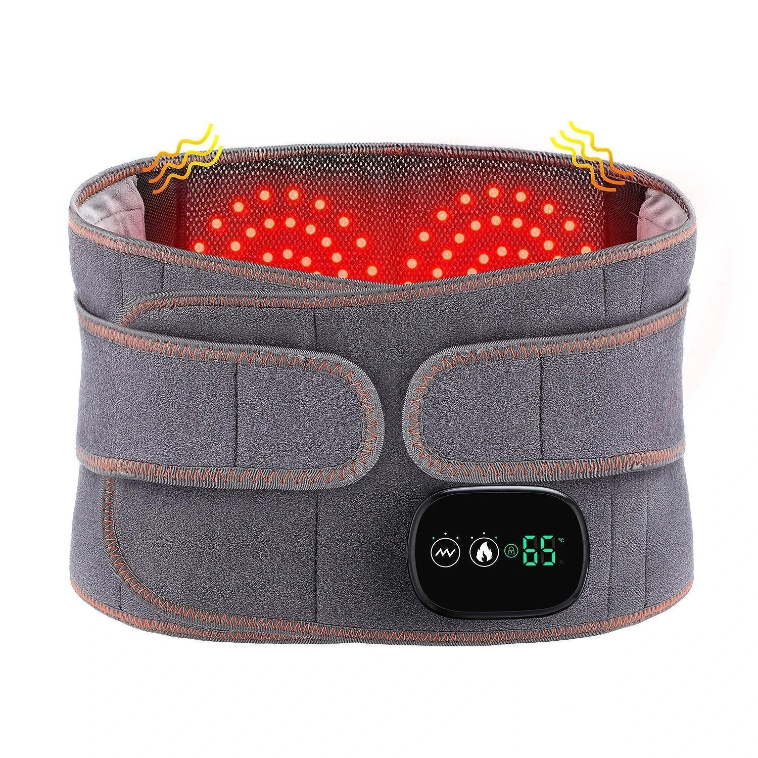 Heat Therapy Lumbar Brace Support Massager Waist Massager Back Belt - VirtuousWares:Global