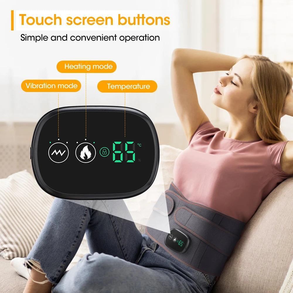 Heat Therapy Lumbar Brace Support Massager Waist Massager Back Belt - VirtuousWares:Global