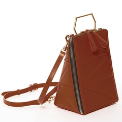 Heidi Brown Leather Backpack Purse - VirtuousWares:Global