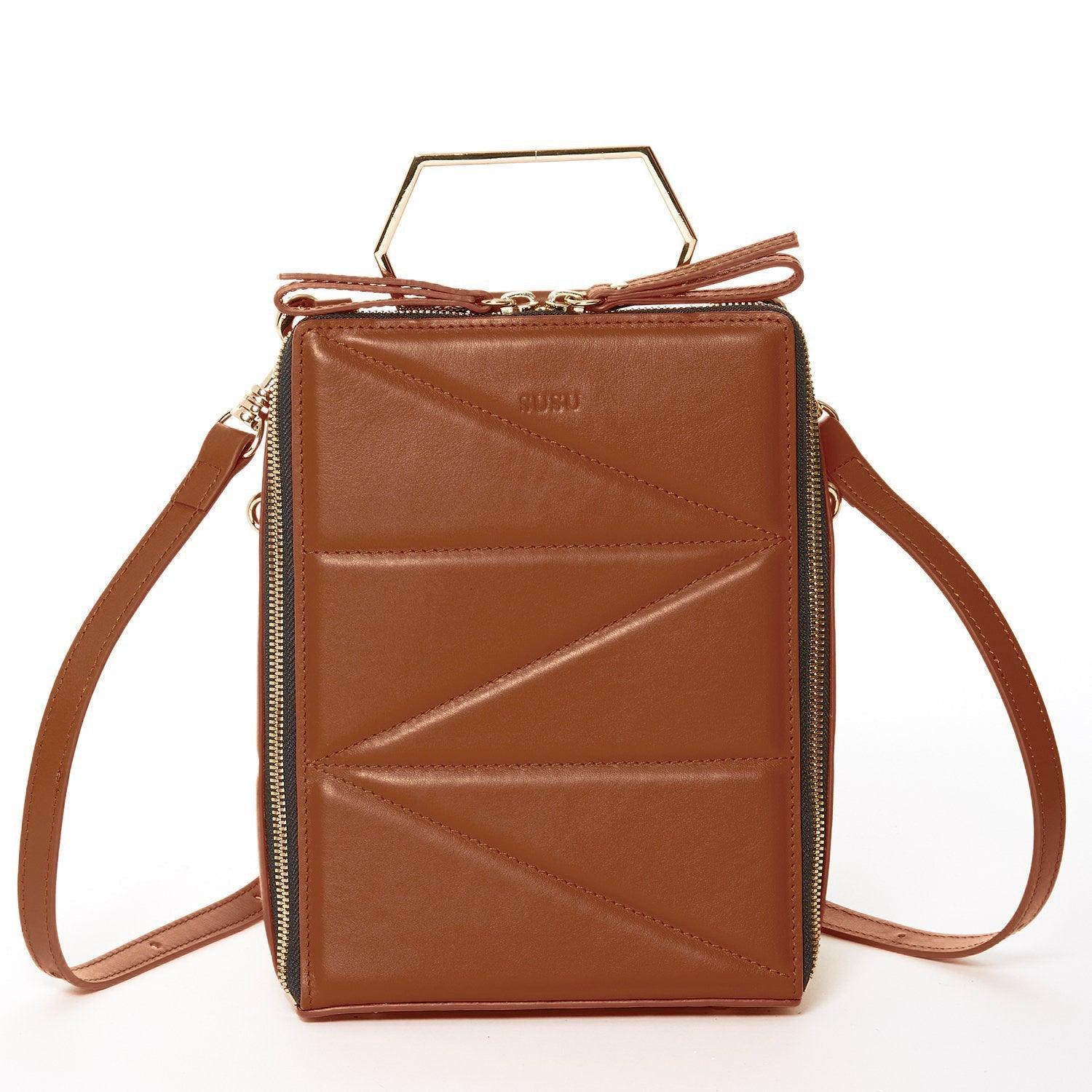 Heidi Brown Leather Backpack Purse - VirtuousWares:Global