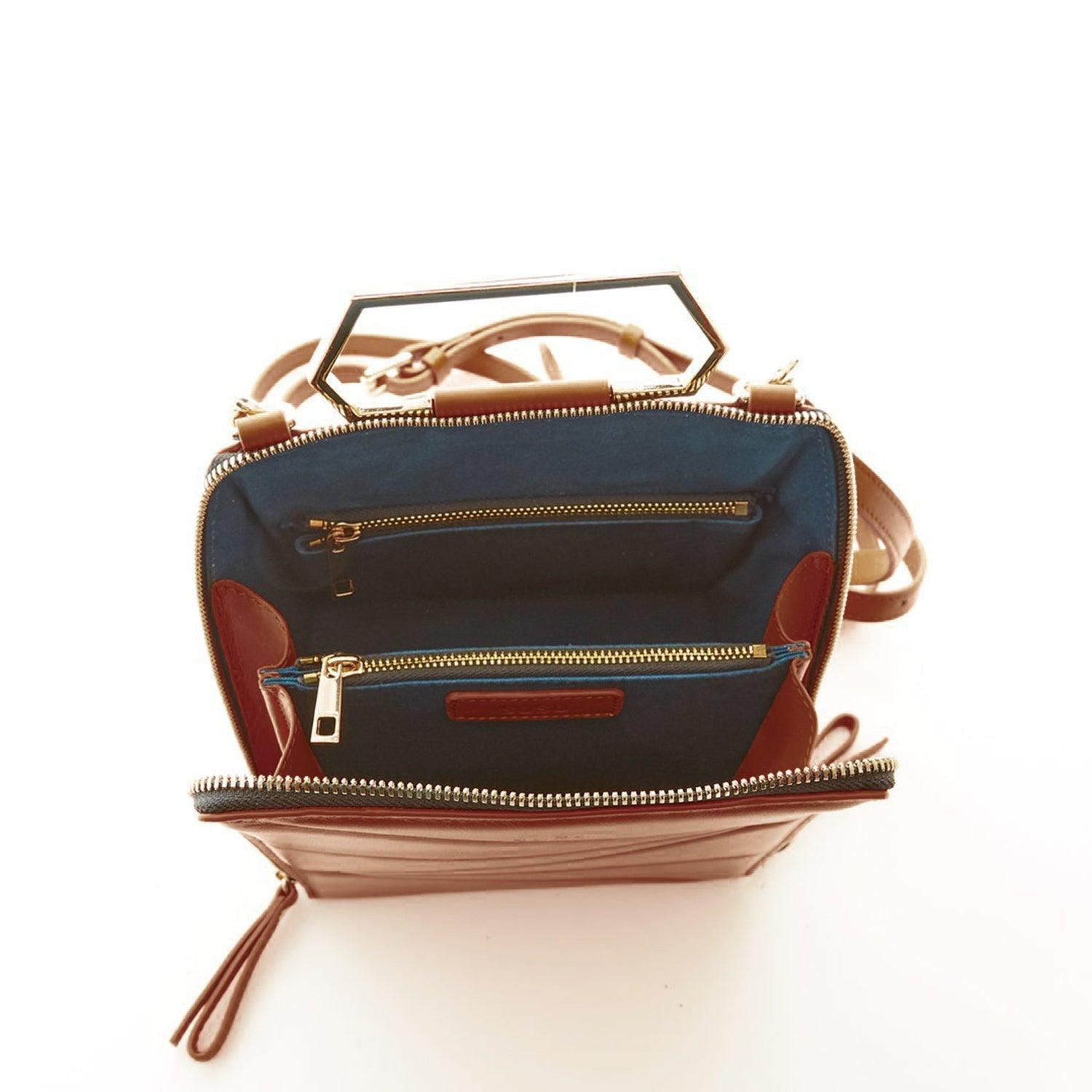 Heidi Brown Leather Backpack Purse - VirtuousWares:Global