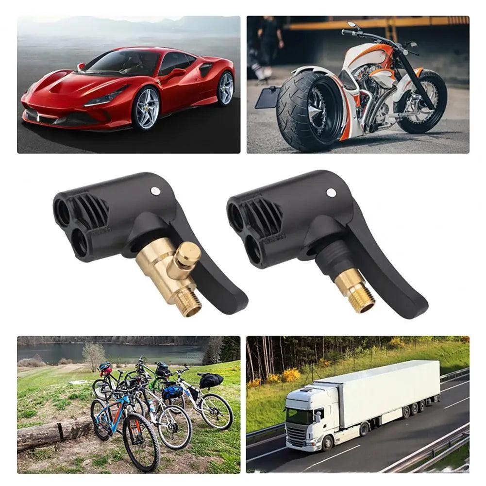 Helpful 2 in 1 Air Compressor Adapter Portable Deflation Valve Presta - VirtuousWares:Global