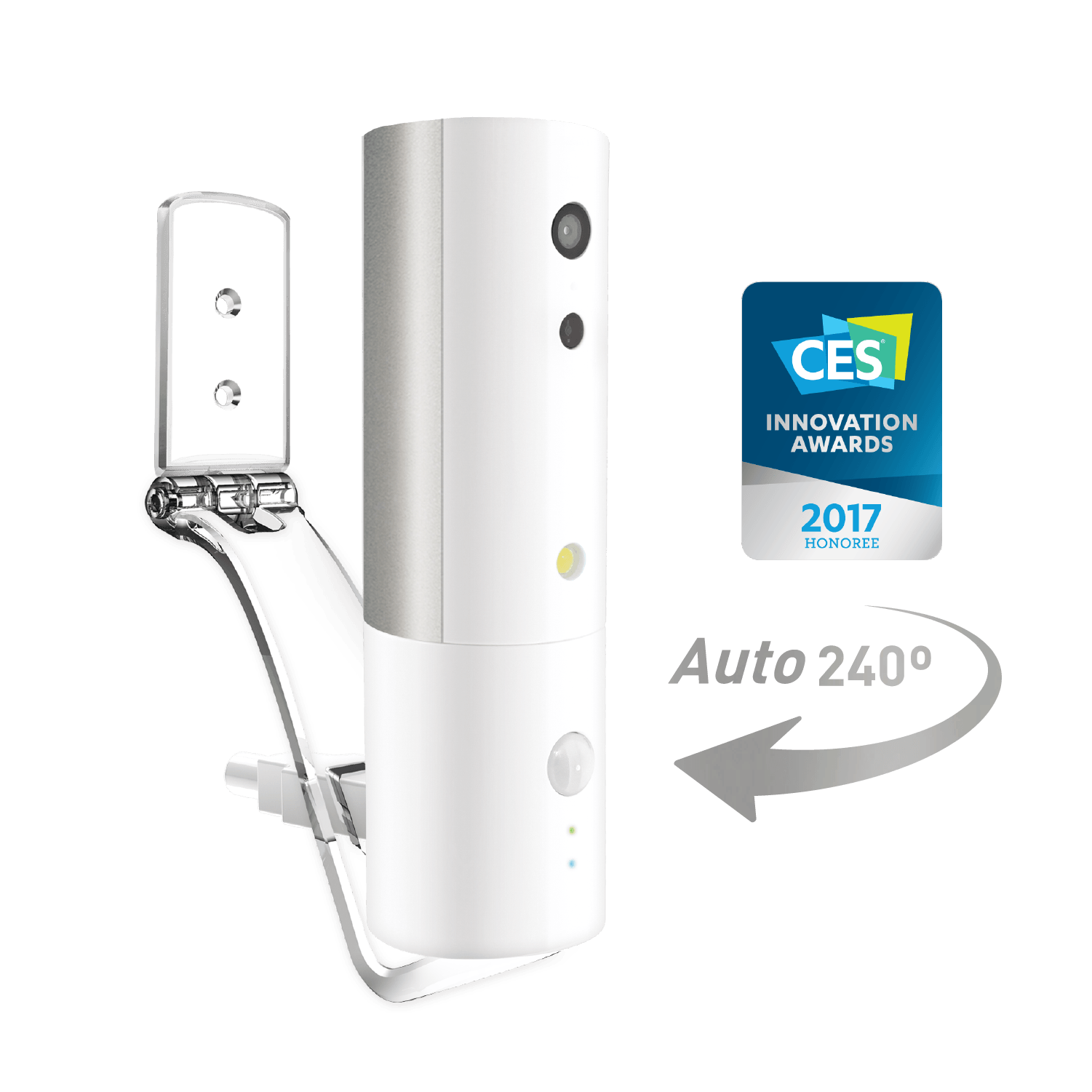 Hermes Portable Security Camera - White, AI Detection, Night Vision - VirtuousWares:Global