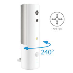 Hermes Portable Security Camera - White, AI Detection, Night Vision - VirtuousWares:Global