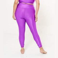 Hi-Rise Leggings - Fuchsia Rib Pattern - VirtuousWares:Global