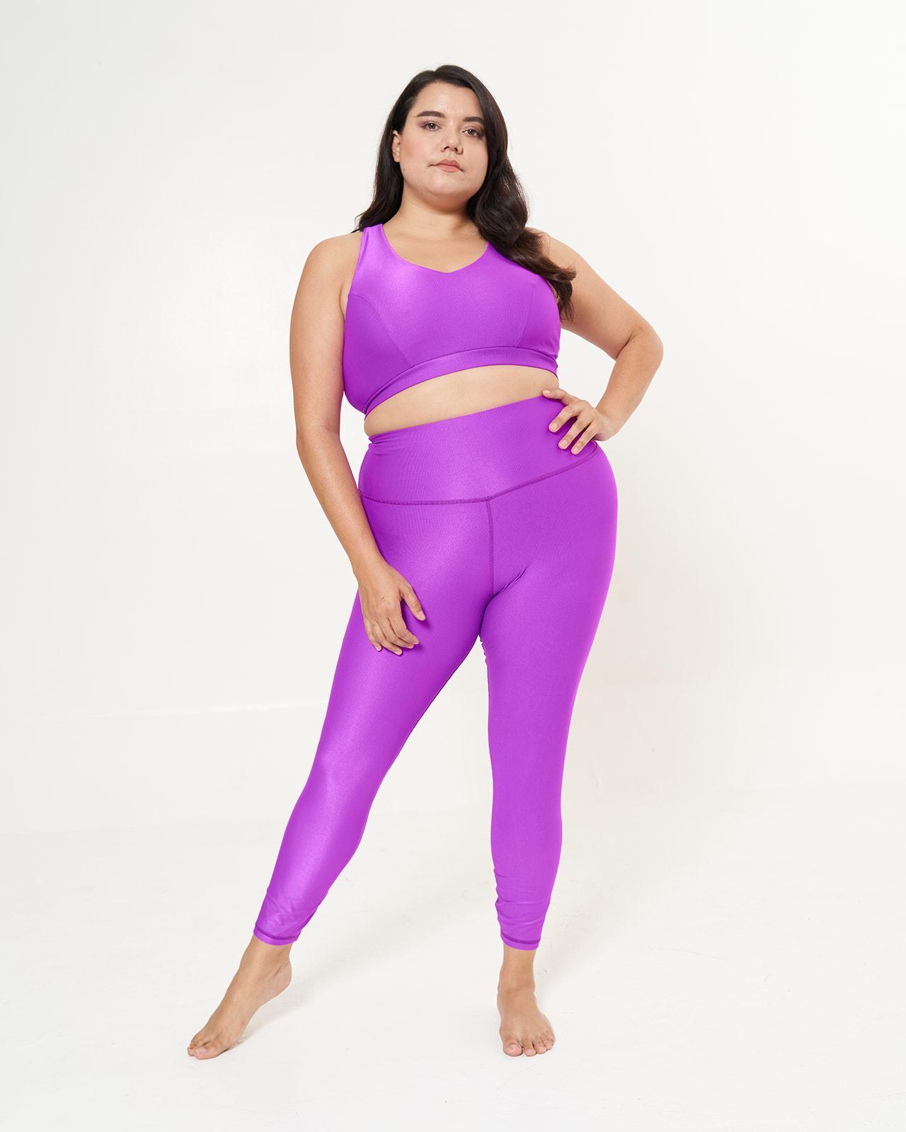 Hi-Rise Leggings - Fuchsia Rib Pattern - VirtuousWares:Global