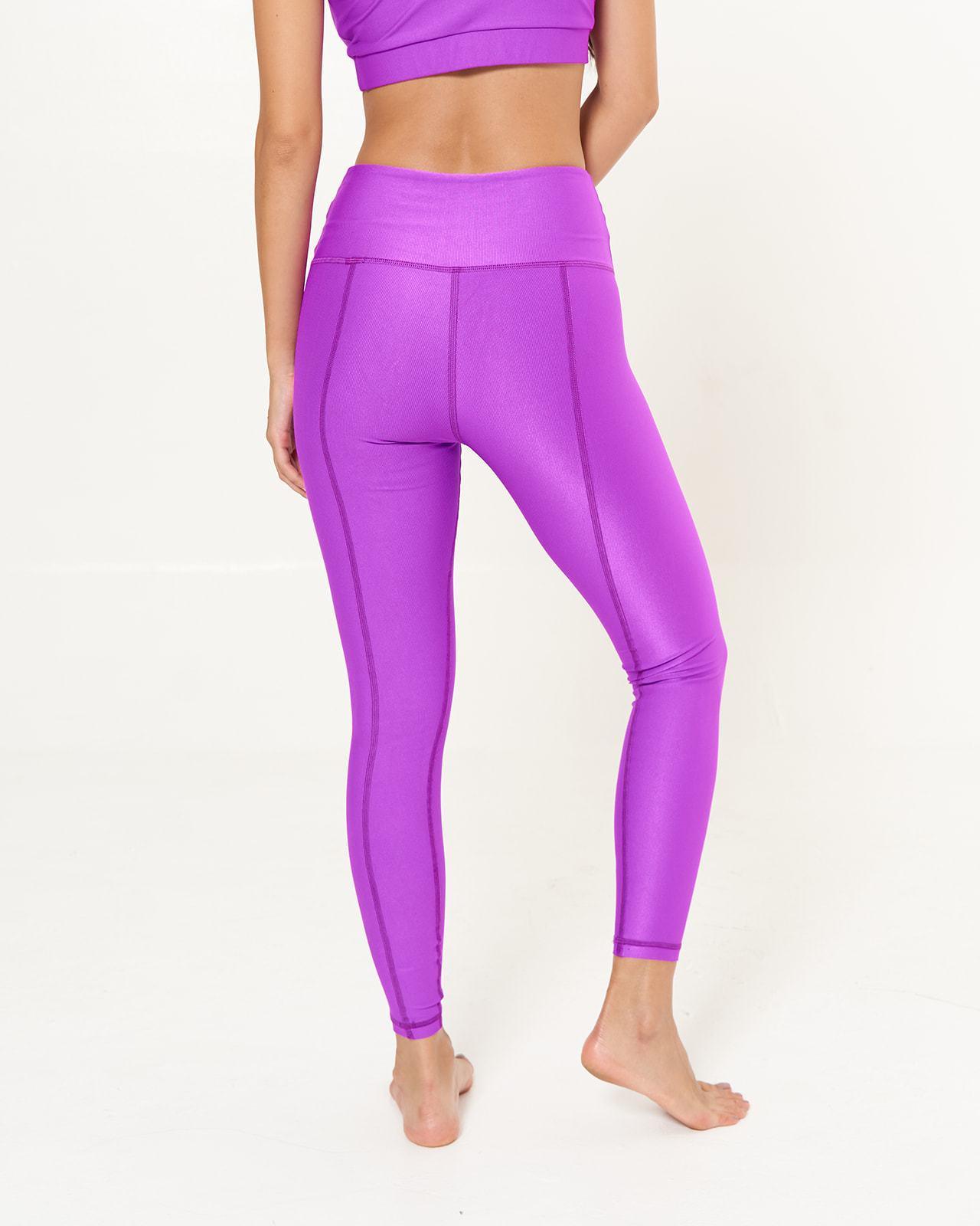 Hi-Rise Leggings - Fuchsia Rib Pattern - VirtuousWares:Global